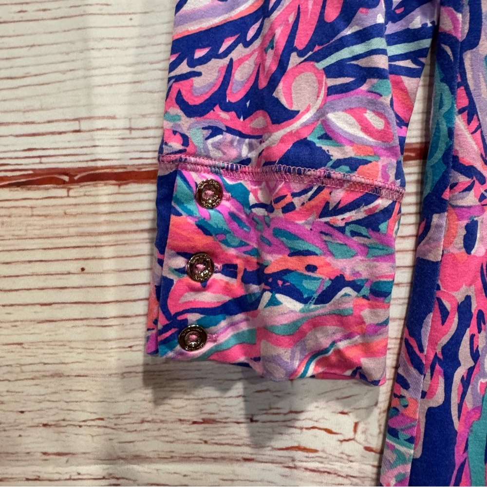 Lilly Pulitzer UPF 50+ Sophie Dress in Blue Currant Drop Me A Lime Sz M - Picture 9 of 15